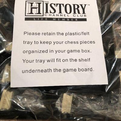 #187 Chess History Channel Club Chess Set 