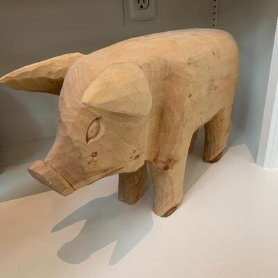 Hand Carved Pig