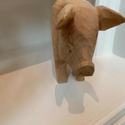 Hand Carved Pig