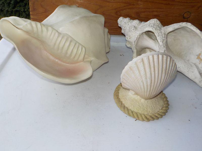 4 Large Shells decor.