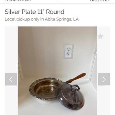 Silver plate pan with lid