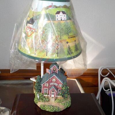 Little red School House Lamp. New.