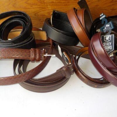 14 Mens Leather belts sz. 50 - 52.