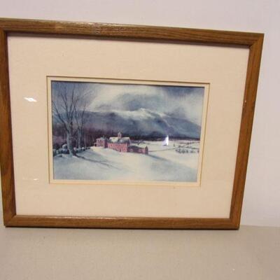 Lot 89 - Winter Scene Donald Allen Mosher Signed Framed Picture