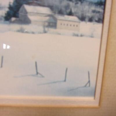 Lot 90 - Winter Scene Donald Allen Mosher Signed Framed Picture