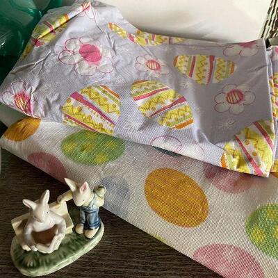 191: Easter Tablecloths and Plastic Serving Dishes