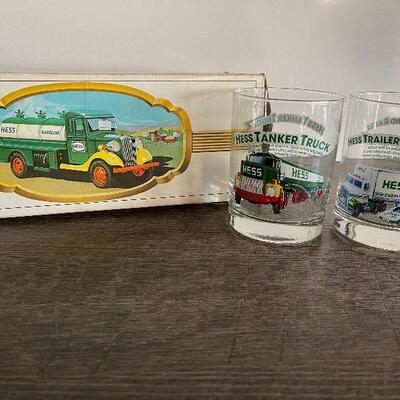 207: Hess Truck and Two collector Glasses