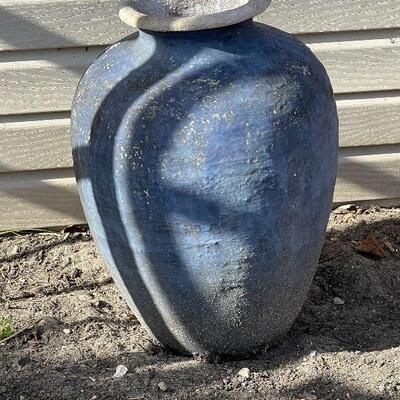 221: Resin Blue Jar Decor