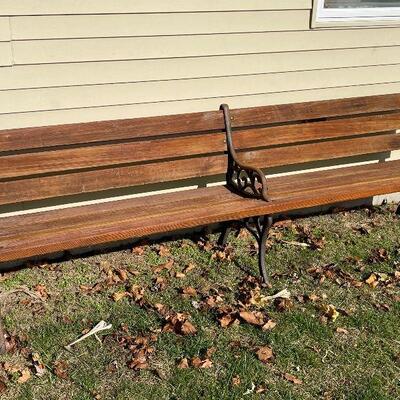 226: Cast Iron and Wood Park Bench