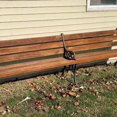226: Cast Iron and Wood Park Bench