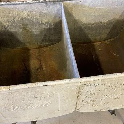 239: Vintage Galvanized Steel Ideal Ice Chest