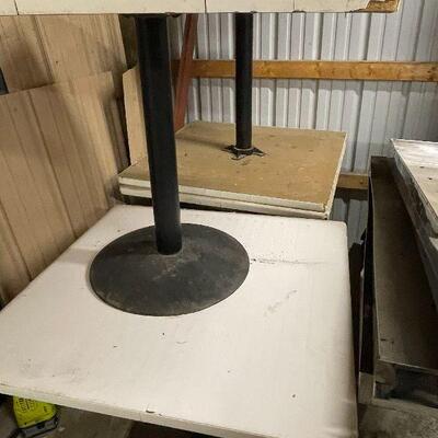 245: Set of Four Steel Base Tables