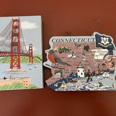 250: Collection of State Wooden Commemorative Plaque