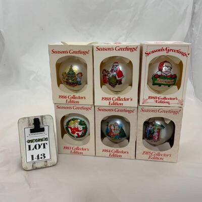 (143) Six Campbell’s Kids Collector Ornaments | 1980s | MIB