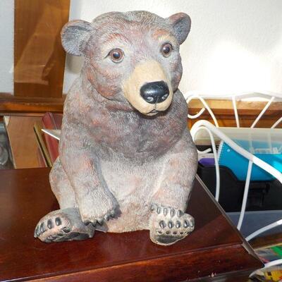 Ceramic Brown Bear sculpture.
