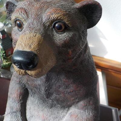 Ceramic Brown Bear sculpture.