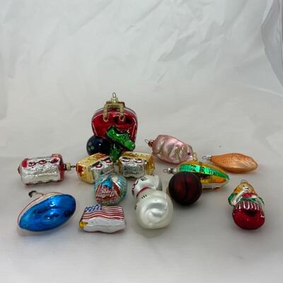 (159) Thirteen Modern Figural Ornaments | Mercury Glass