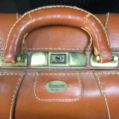 Vintage Maximilian Brown Leather Suitcase