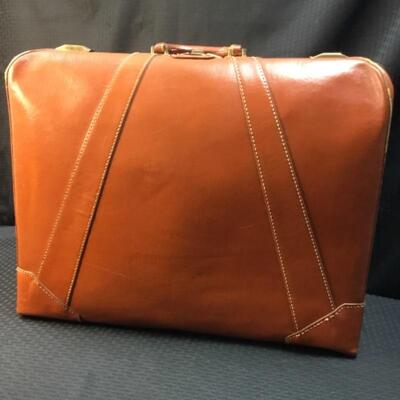 Vintage Maximilian Brown Leather Suitcase