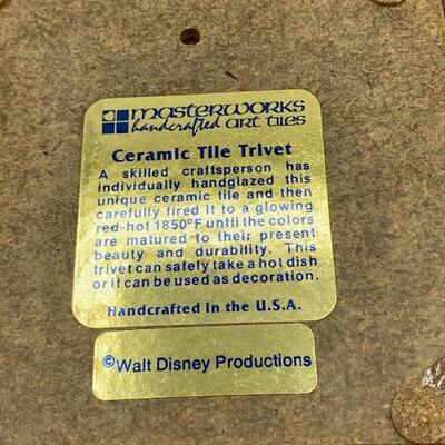 Vintage Walt Disney Mickey Mouse Tile Trivet