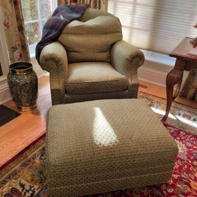 Sherrill chair with matching ottoman