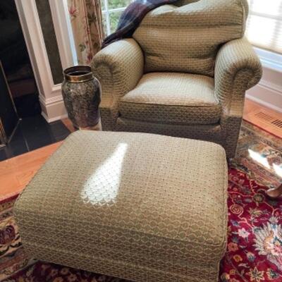 Sherrill chair with matching ottoman