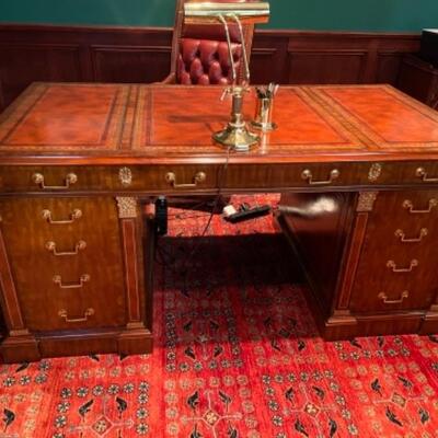 Maitland Smith leather top partners desk