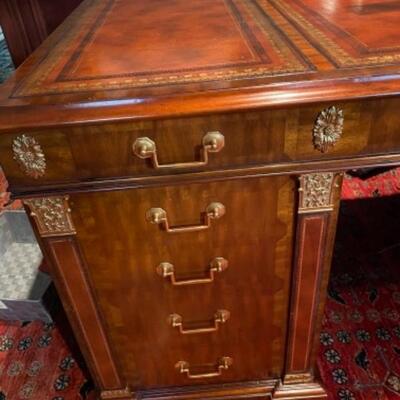 Maitland Smith leather top partners desk