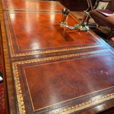 Maitland Smith leather top partners desk
