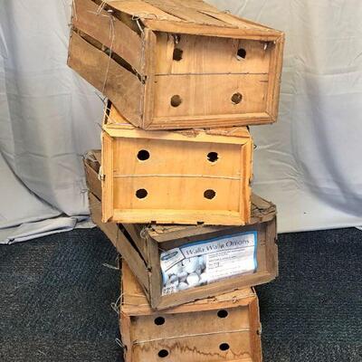 4 Wood Vegetable Crates LOCAL PICKUP ONLY