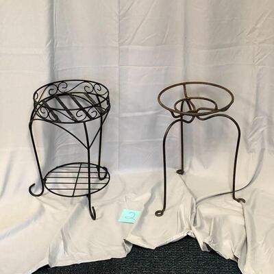 2 Small Metal Plant Stands LOCAL PICKUP ONLY
