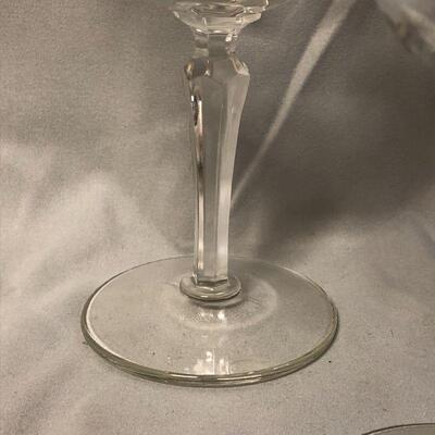 Floral Etched Wine Stems
