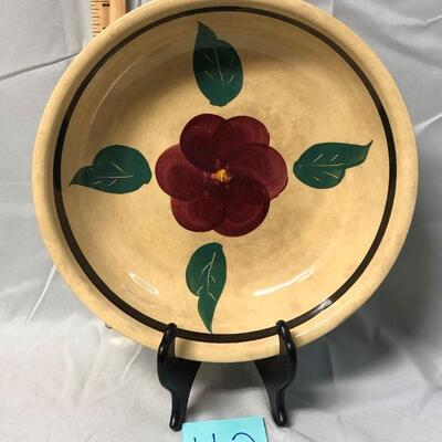 Watt Pottery Rio Rose Pansy Serving Bowl