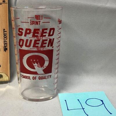 Speed Queen Promotional Measuring Glass