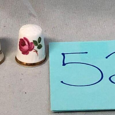 Sandford and Gorham Ceramic Thimbles