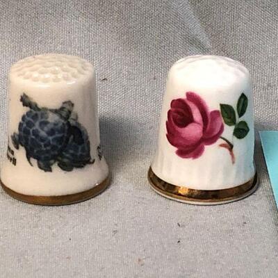 Sandford and Gorham Ceramic Thimbles