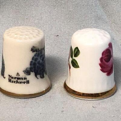 Sandford and Gorham Ceramic Thimbles
