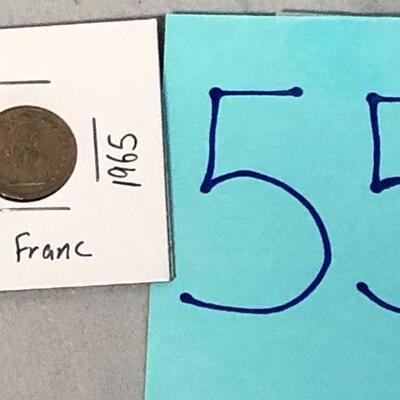 1965 Swiss 1/2 Franc Coin