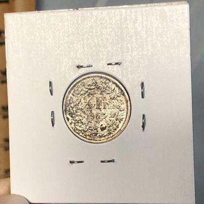 1965 Swiss 1/2 Franc Coin
