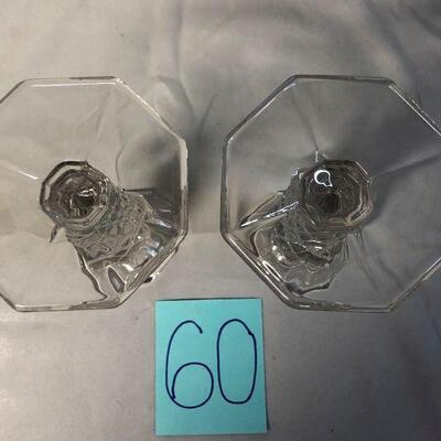 Pair of Fostoria American Candlestick Holder
