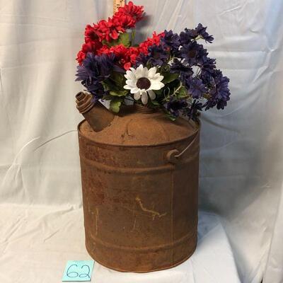 Vintage 5 Gallon Metal Gas Can