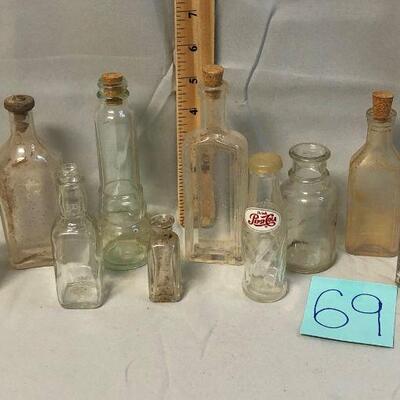 Mixed Small Glass Bottles Lot