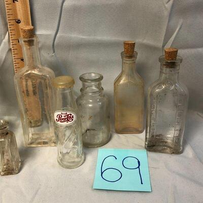 Mixed Small Glass Bottles Lot
