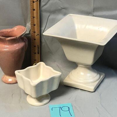 Three Ceramic Planters Gonder Hull and Unmarked