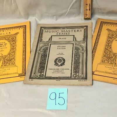 3 Pianoforte Sheet Music Books