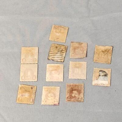 Vintage Red Postage Due Stamps