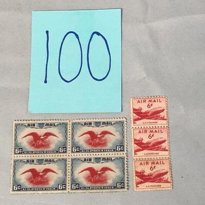 Vintage Air Mail Stamps