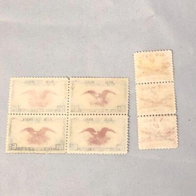 Vintage Air Mail Stamps