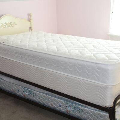 Vintage Twin Trundle Bed with New Mattresses