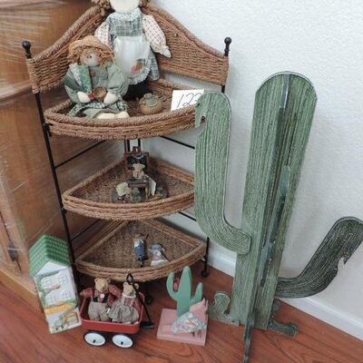 WICKER SHELVING AND DECOR